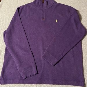 Ralph Lauren 3/4 zipper sweater. Saranac Purple. XXL.